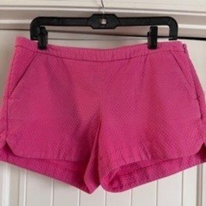 Lilly Pulitzer Adie Side Zip Hot Pink Textured Shorts - Size 6